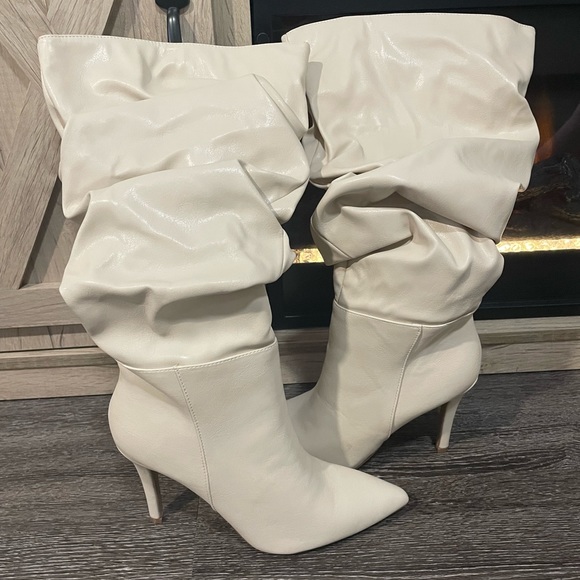 BRAND NEW EXTRA WIDE CALF BOOT. OFF WHITE/CREAM COLOR. SIZE 8.5 - Picture 4 of 4